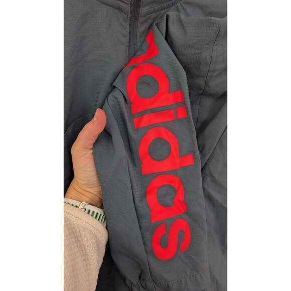 Adidas Activated Tech Crop Windbreaker Jacket Womens Large - Picture 2 of 6